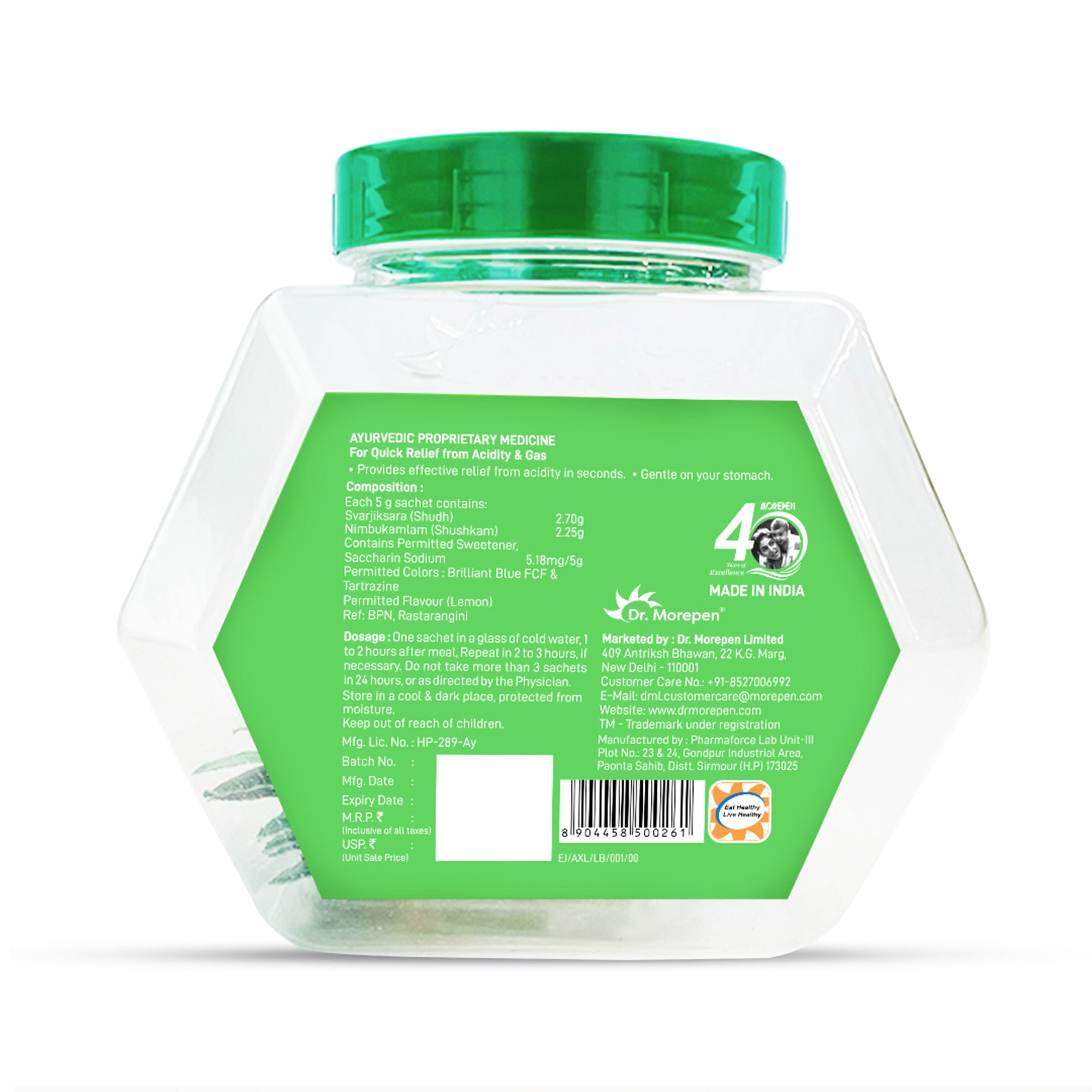 Dr. Morepen Acidity-X Fizz Sachets - Distacart