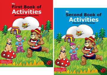 Scholars Hub Activity Book For Kids Set 1- My First Book Of Activity & My Second Book Of Activity (Set Of 2 Activity Books) ( For Ages 3+)| 48 Pages | Fun Activities Based On Discrimination, Observation, Reasoning & Matching. - Dista