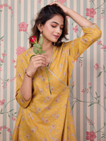 Thumbnail for Ode by House of Pataudi Floral Printed Regular Pure Cotton Kurta with Trousers & Dupatta - Distacart