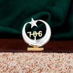 Thumbnail for Estele Gold-Polished Spiritual 786 Chand Taara Idol for Home Decorative/ Car Dashboard