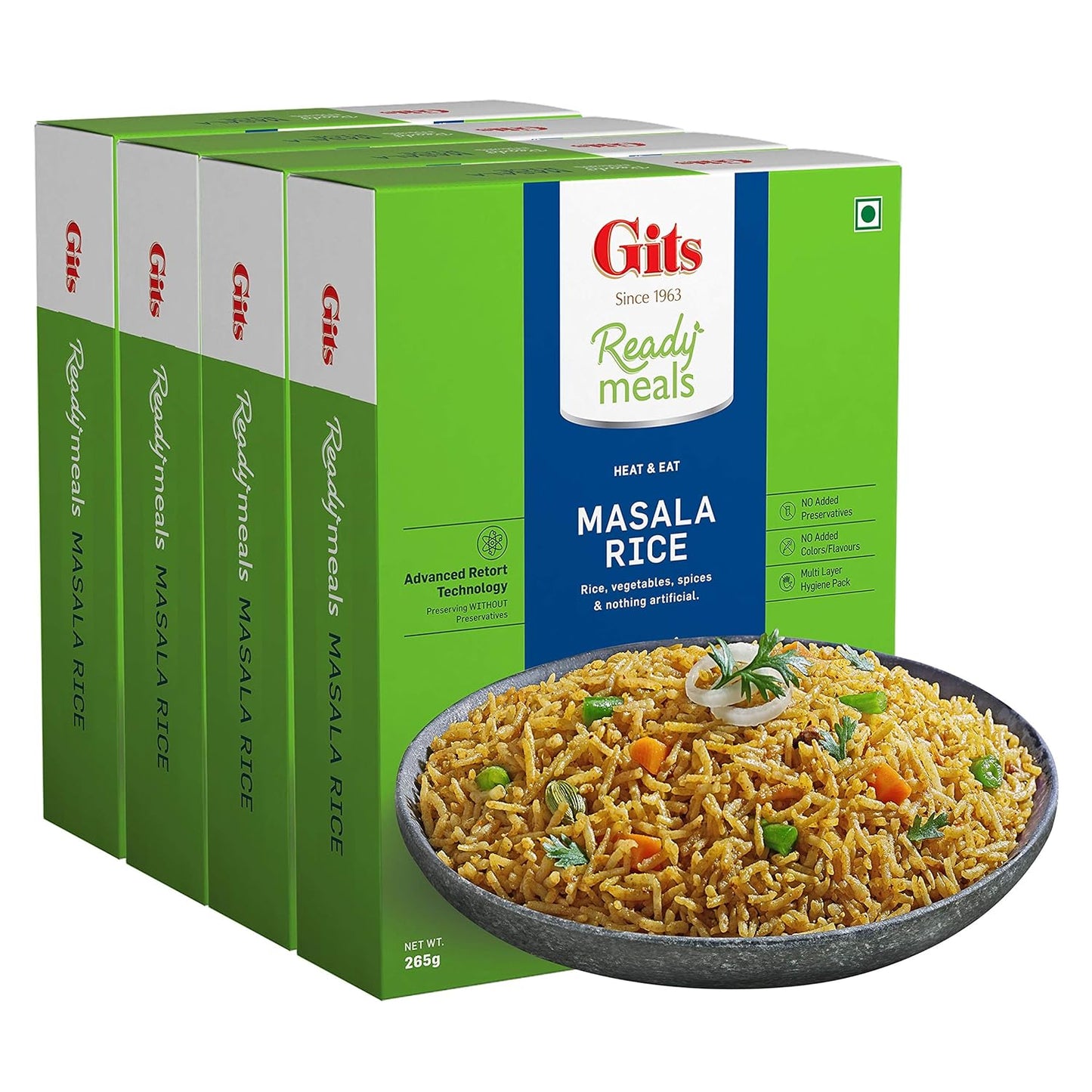 Gits Ready Meals Heat & Eat Masala Rice - Distacart