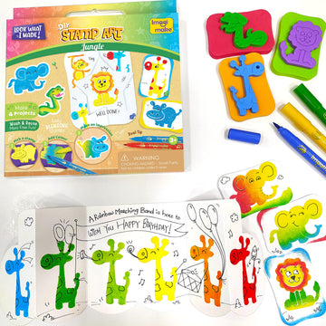 Imagimake Stamp Art Jungle | Easter Crafts for Kids Ages 3-5 | Easter Basket Stuffers for Toddler | Easter Toys | Easter Gifts for Toddlers | Easter Gifts for Girls & Boys 3, 4, 5, 6, 7, 8 Years - Distacart