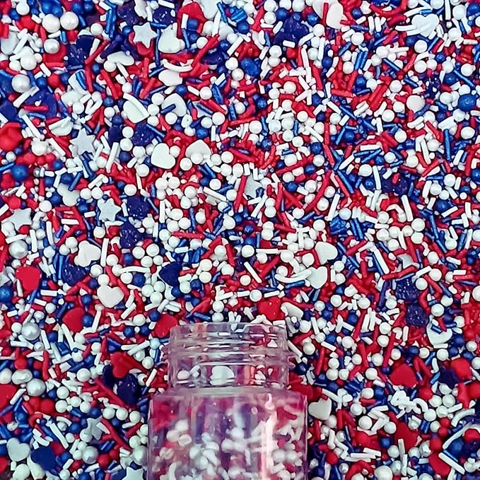 patriotic sprinkles for decoration 02 120 gm
