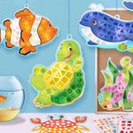 Thumbnail for Imagimake Mirror Mosaic Ocean Theme Kids Art Set | DIY Craft Kit with Foil Stickers | Mosaic Kit for Kids | Birthday Gift for Boys and Girls Ages 3-8 | Toys for 4 Year Old Boys