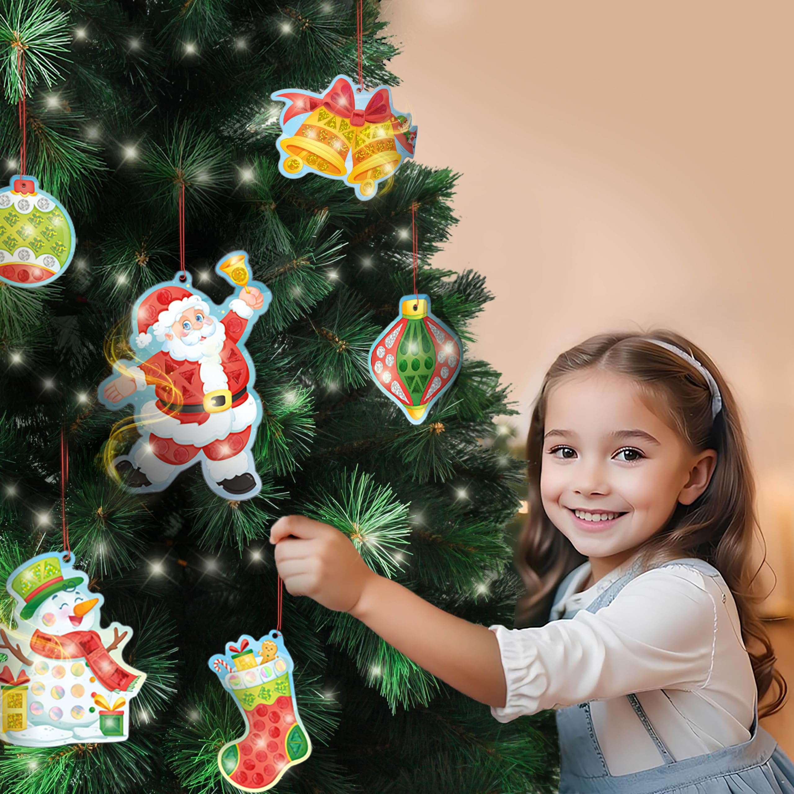 Imagimake Mirror Mosaic Christmas Kids Art Set | DIY Craft Kit | Foil Stickers for Kids | Birthday Gift for Girls and Boys Ages 3,4,5,6,7,8 | Christmas Toys for Girls Age 4,5,6,7,8