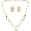 AanyaCentric Gold Plated Short Mangalsutra Set with Earrings - Distacart