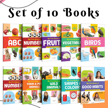 My First Picture Book Collection For Early Learning : Books For Children, Learning Picture Library For Kids, Toddler book, Early learning book With 10 Topics
