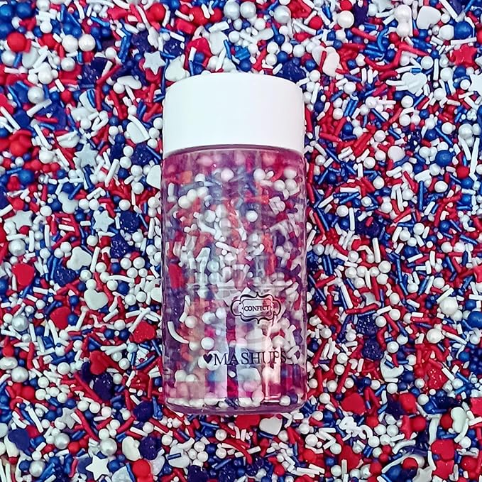 patriotic sprinkles for decoration 02 120 gm