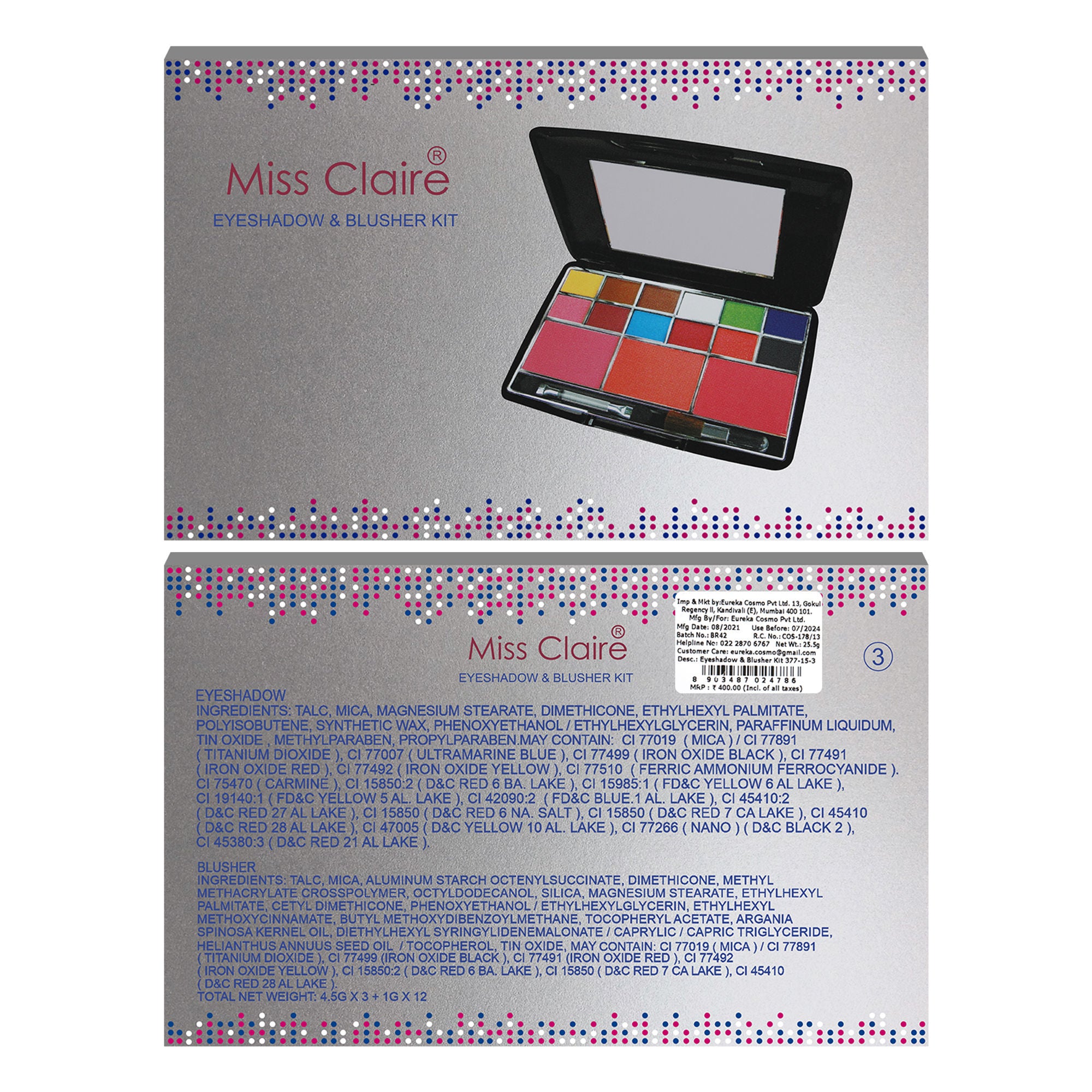 Miss Claire Eyeshadow & Blusher Kit - 377-15-3