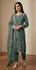 Anaita D Green Organza Semi Stitched Suit with Thread Embroidery & Sequence Work - Dista