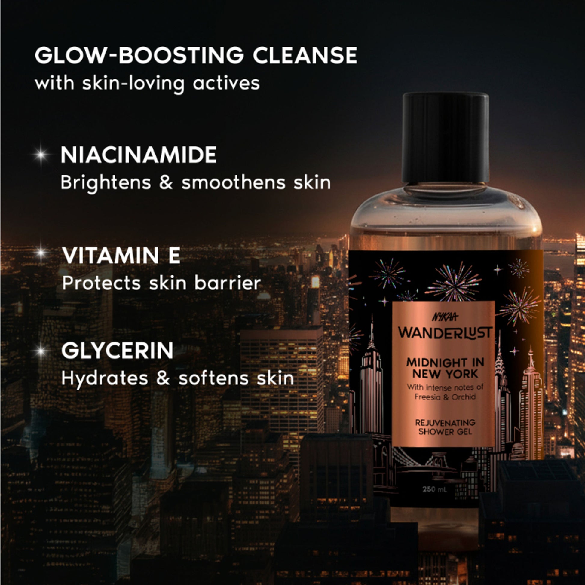 Wanderlust Shower Gels - Midnight In New York - Distacart