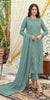 Anaita Aqua Blue Chiffon Semi Stitched Suit with Thread Embroidery & Sequence Work - Dista
