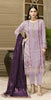 Anaita Lavender Chiffon Semi Stitched Suit with Thread Embroidery & Sequence Work - Dista