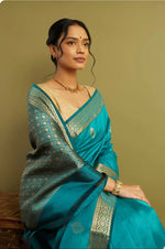 Thumbnail for Preksha Creation Designer Women Banarasi Soft Silk Saree - Sky Blue - Distacart