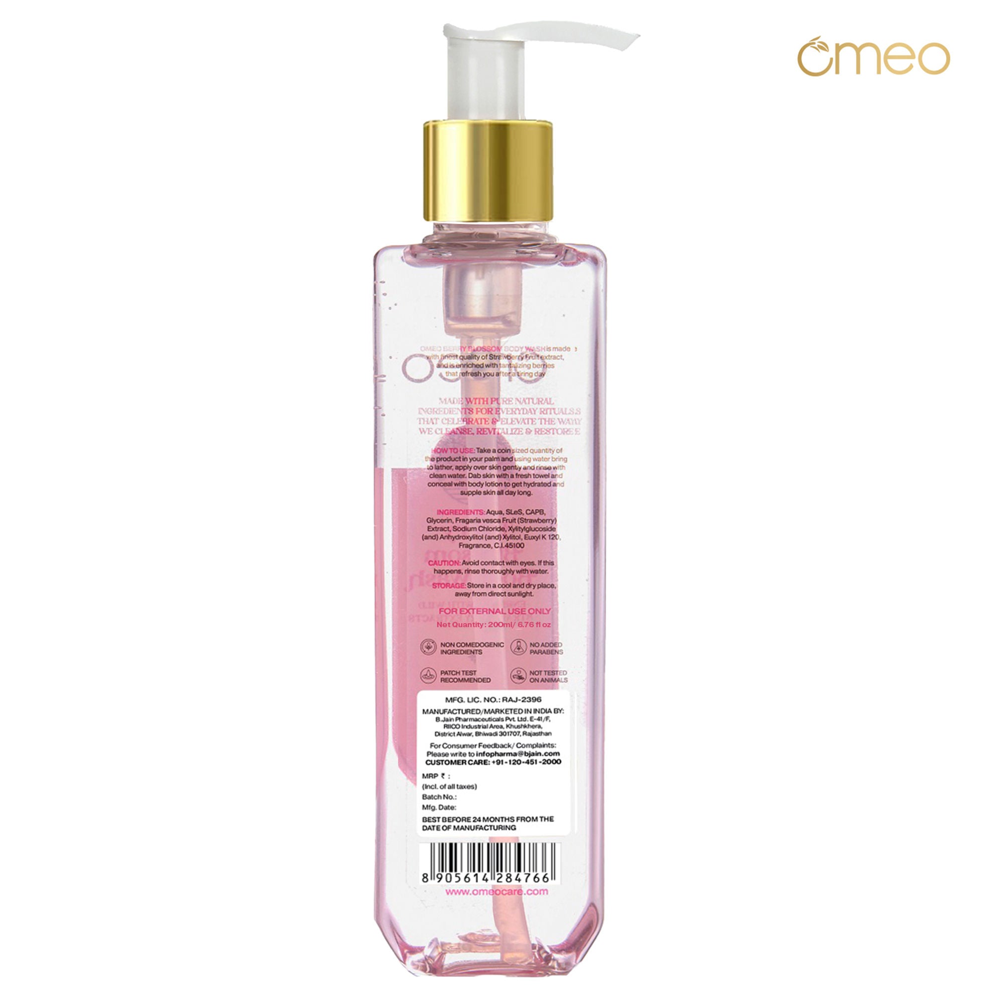 Omeo Berry Blossom Body Wash - Gentle Cleansing, Soft Nourshing Body Wash - Dista