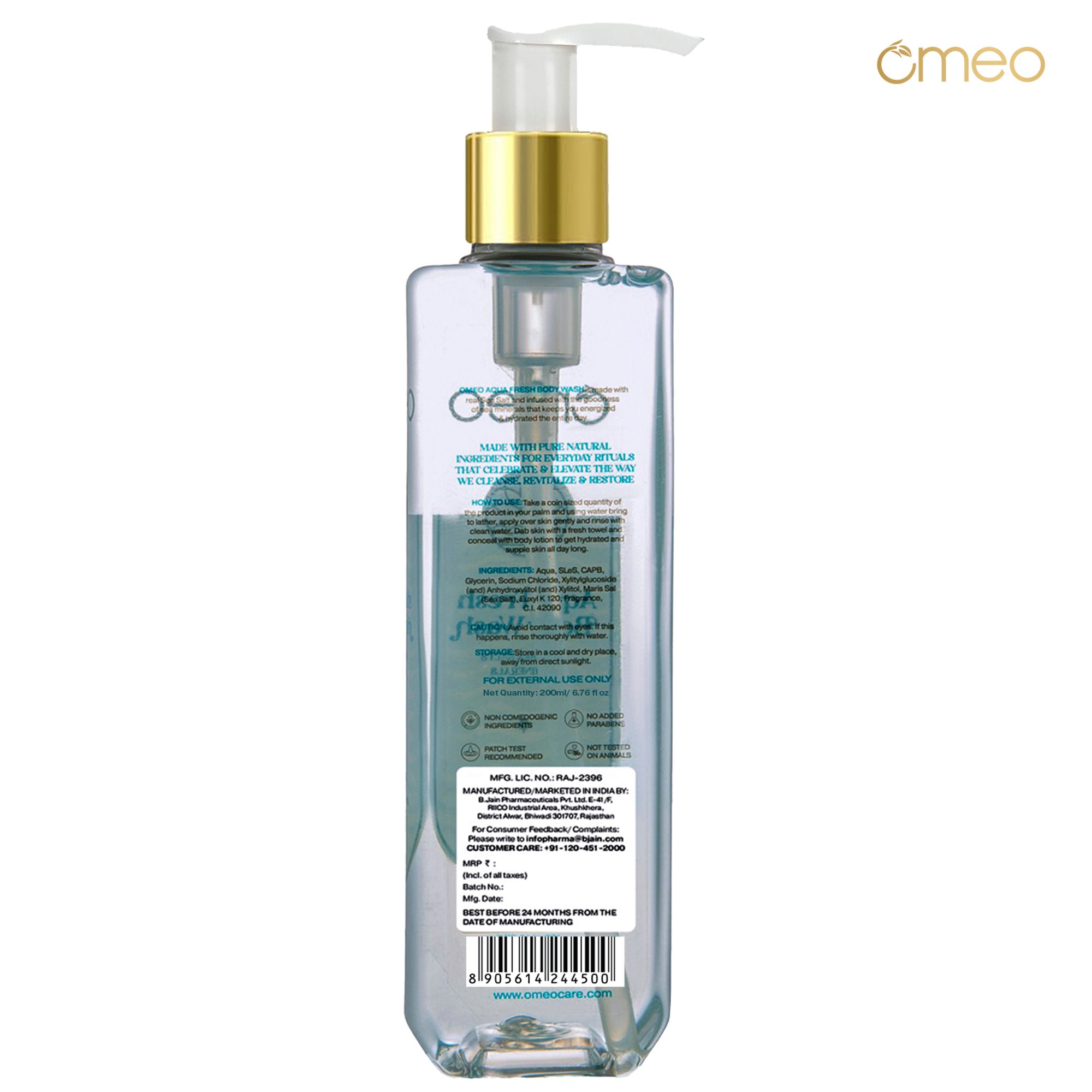 Omeo Aqua Fresh Body Wash - Gentle Cleansing, Soft Nourshing Body Wash - Dista