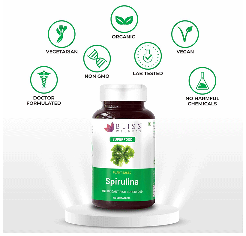 bliss welness immunity wellness spirulina veg tablet