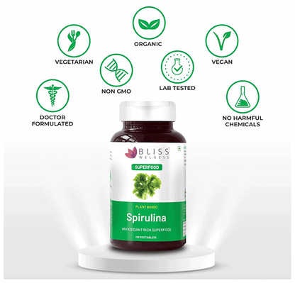 bliss welness immunity wellness spirulina veg tablet