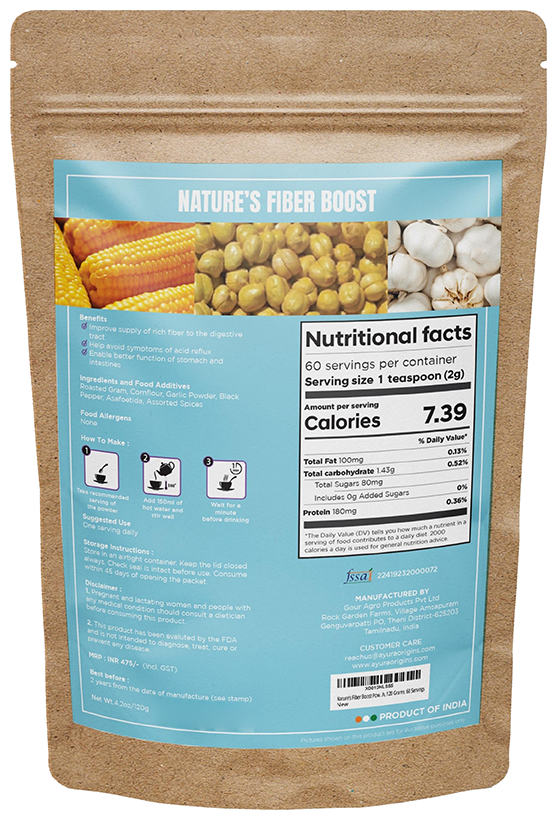 Ayura Origins Nature's Fiber Boost Powder - Distacart