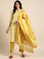 Thumbnail for Anouk Printed Regular Kurta with Trousers & Dupatta - Distacart