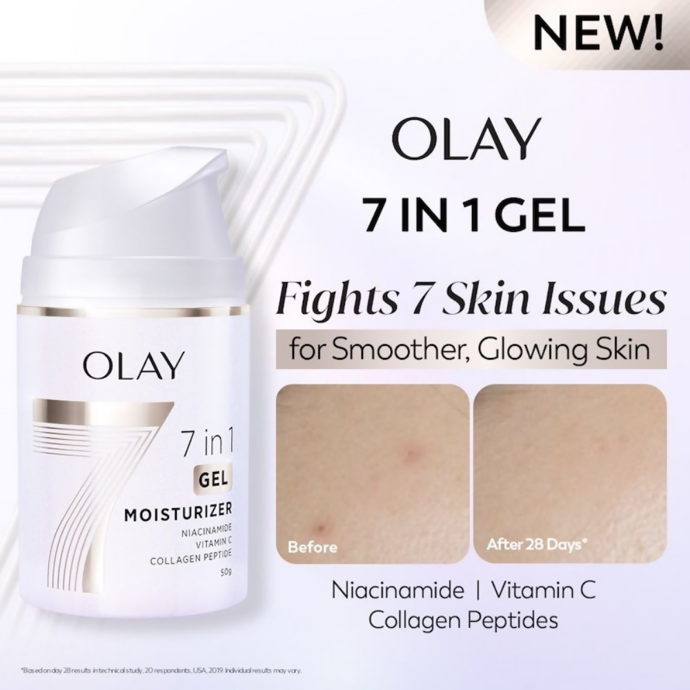 Olay 7in1 Gel Moisturizer with Niacinamide, Vitamin C, Collagen Peptide