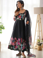 Thumbnail for Kalini Women Floral Printed Regular Kurta with Trousers & With Dupatta - Distacart