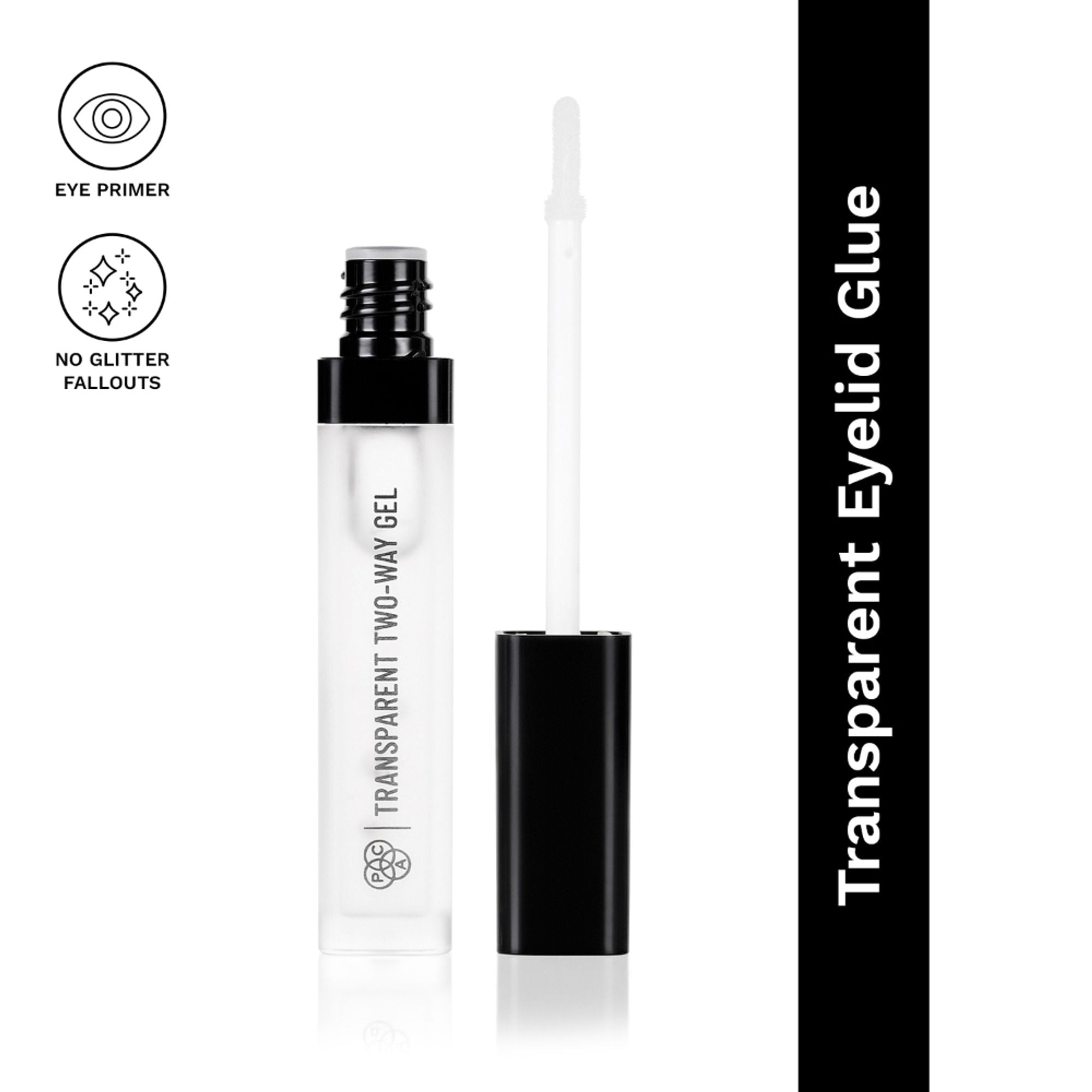 PAC Transparent Two Way Gel - Lightweight Gel Formula, Glue for Chunky Glitter with Zero Fallout