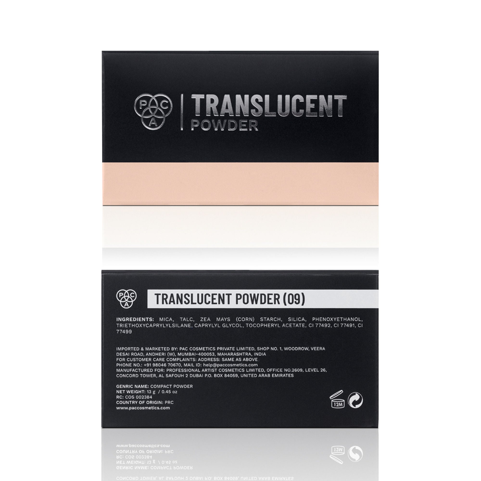 PAC Studio Translucent Powder - 09 - Distacart