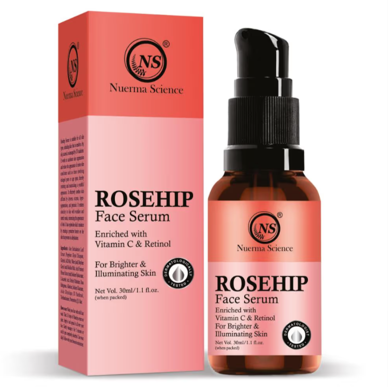 Nuerma Science Rosehip Face Serum | Hydrates, Reduces Scars & Corrects Fine Lines - Distacart