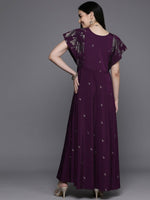 Thumbnail for Ahalyaa Women's Traditional wear Kurta Set - Burgundy - Distacart
