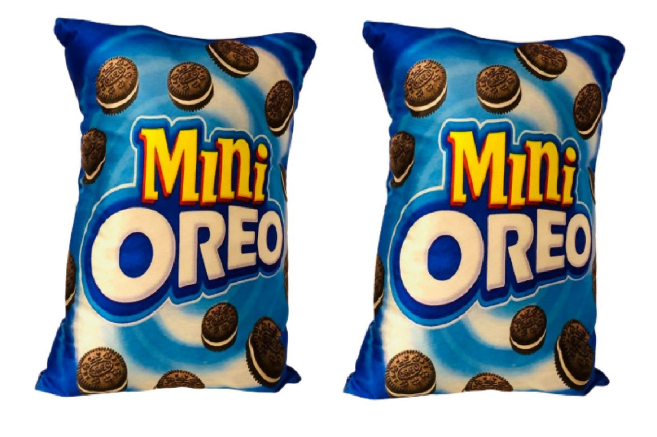 Unique Fashion Pack of 2 Microfibre Filled Reversible Cushion For Kids - 2 Mini Oreo - Distacart