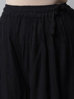 Thumbnail for TAG 7 Women Black Flared Ethnic Palazzos