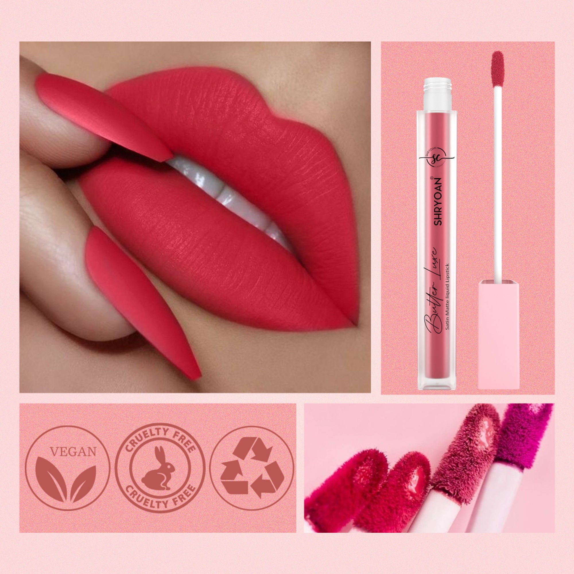 Shryoan Butter Luxe Satin Matte Liquid Lipstick - Dusty Rose 02 - Distacart