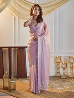 Thumbnail for kasee Beads and Stones Silk Blend Saree - Distacart