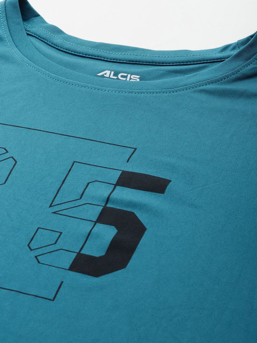 Alcis Men Typography Printed Anti Static Slim Fit T-shirt - Distacart