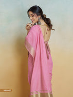 Thumbnail for Anaita Pink Handloom Khadi Silk Zari Woven Work Saree With Blouse Piece - Distacart