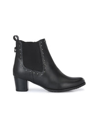Thumbnail for Delize Women Black Solid Chelsea Boots