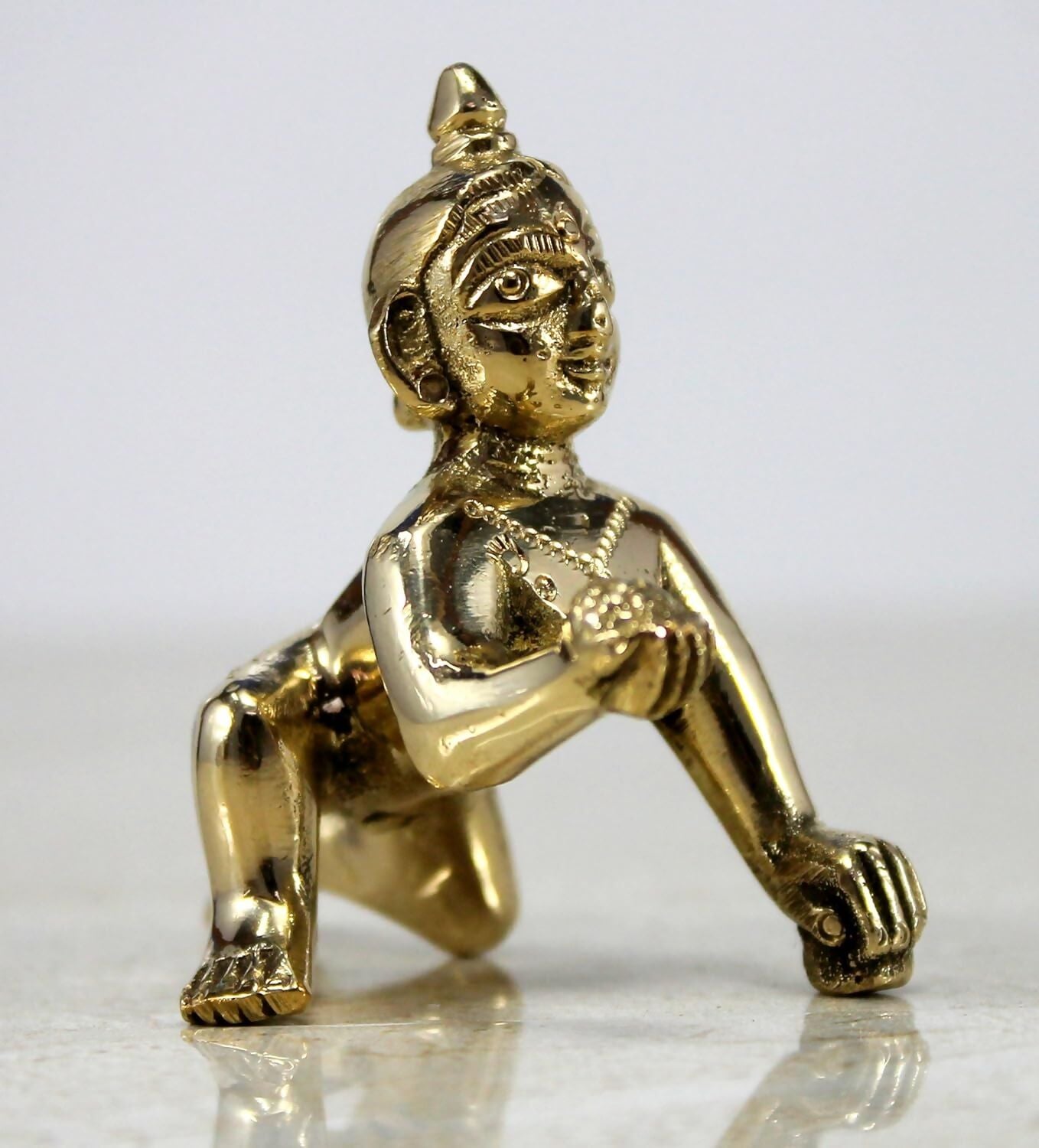 StonKraft Brass Laddoo Gopal Baby Krishna Murti Idol - Distacart