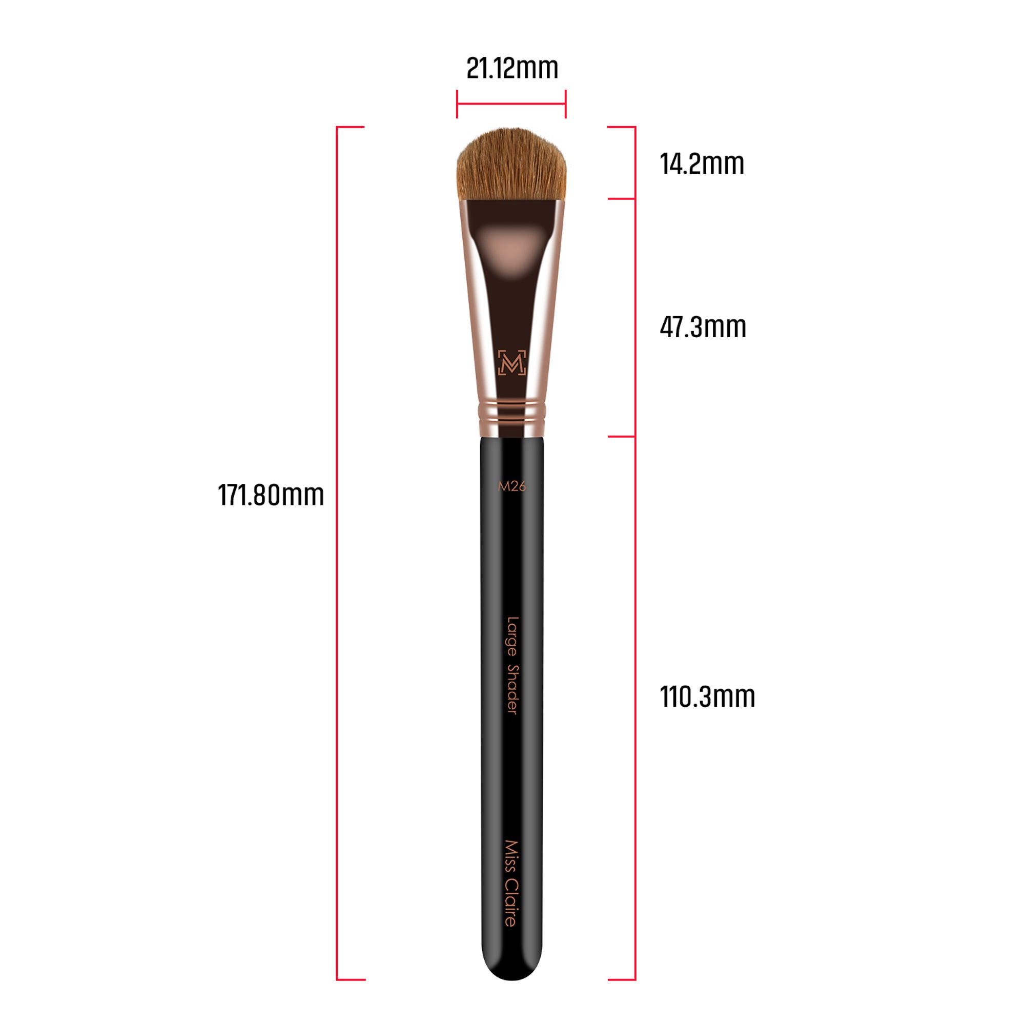 Miss Claire M26 - Large Shader Brush - Rose Gold