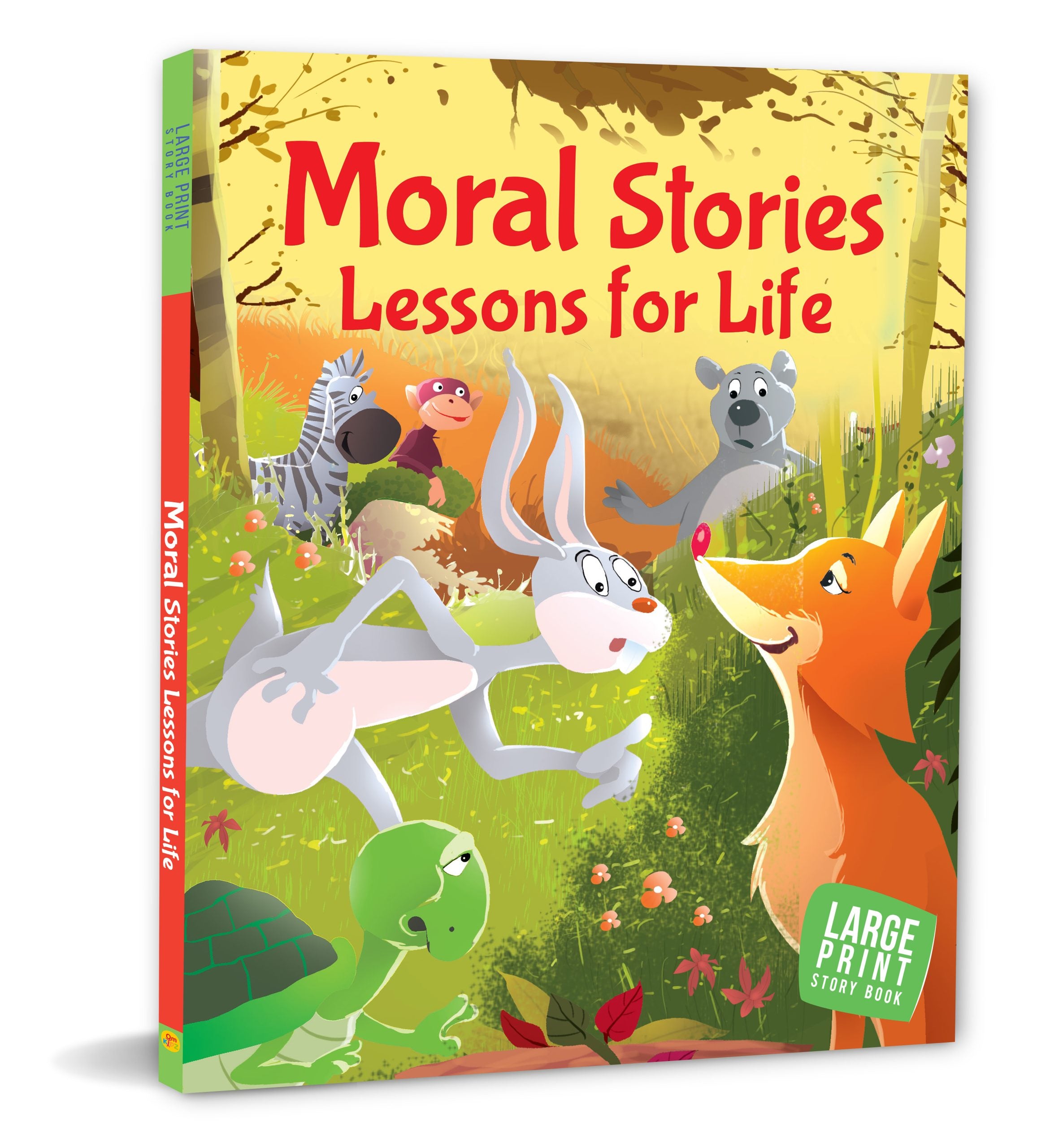 Story Book: Moral Stories Lessons for Life - Large Print Story book - Om Books - Dista