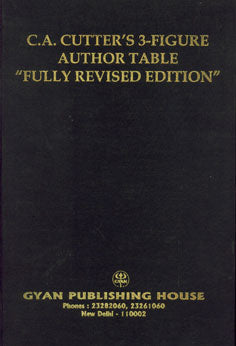 C.A. Cutter's 3-Figure Author Table "Fully Revised Edition" - Gyan Books - Distacart