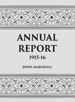Thumbnail for ANNUAL REPORT 1915-16 - Gyan Books