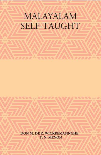Malayalam Self-Taught: By The Natural Method With Phonetic Pronunciation (Thimm’S System) - Gyan Books - Distacart