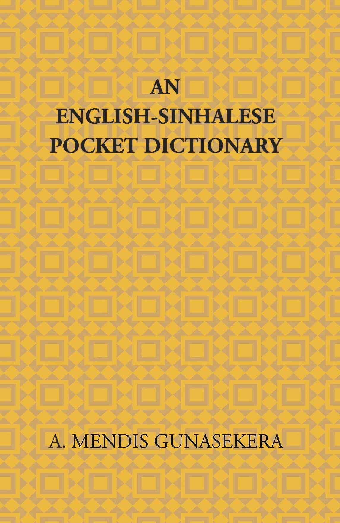 An English-Sinhalese Pocket Dictionary - Gyan Books - Distacart