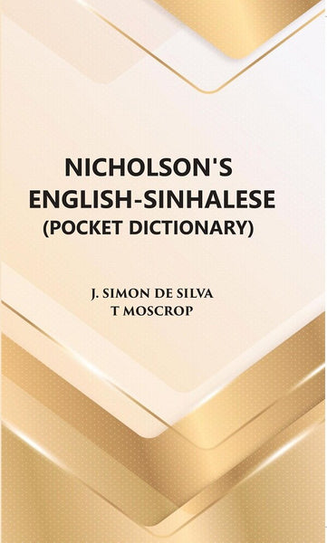 Nicholson's English- Sinhalese (Pocket Dictionary) - Gyan Books - Distacart