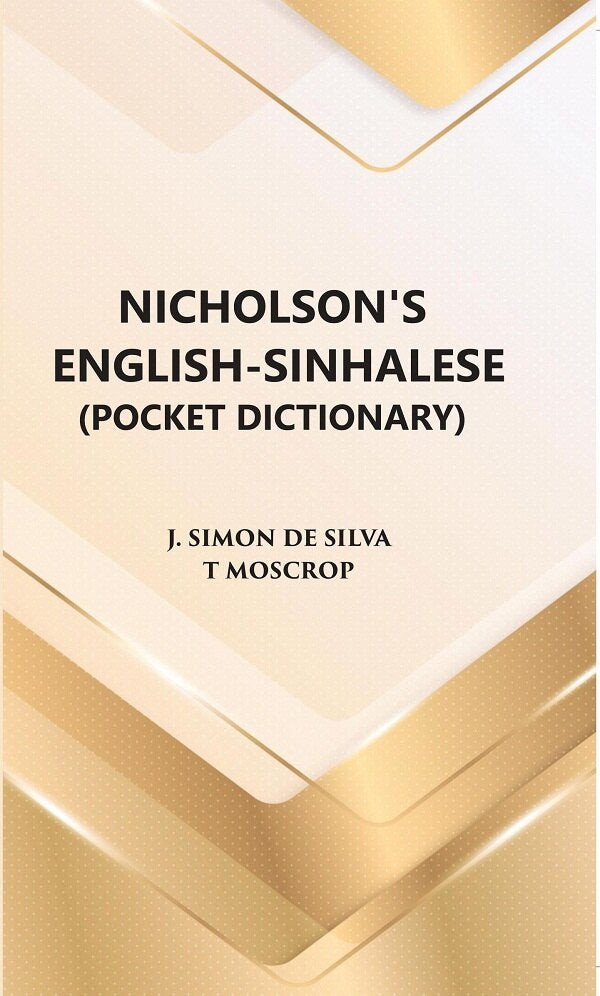 Nicholson's English- Sinhalese (Pocket Dictionary) - Gyan Books - Distacart