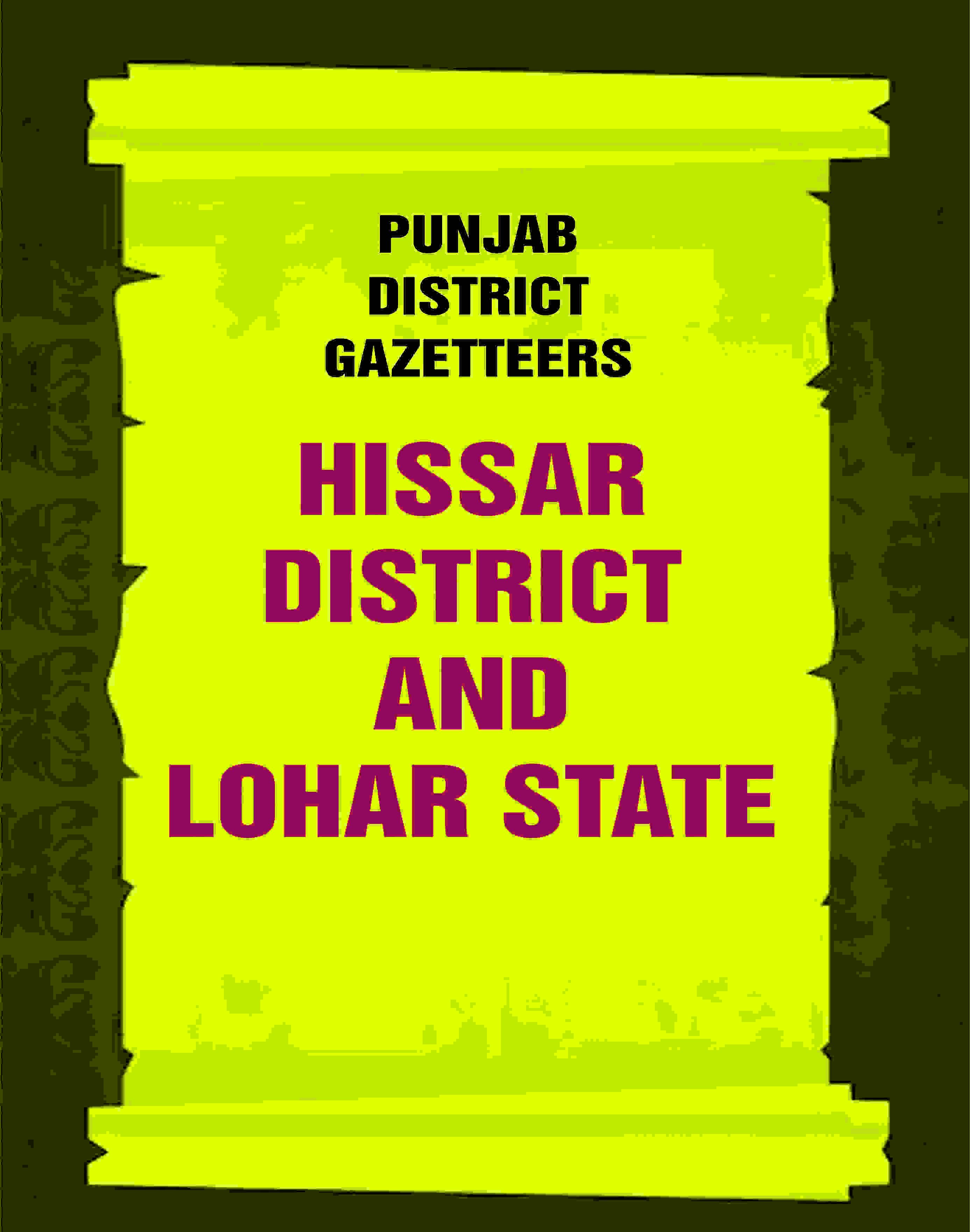 Punjab District Gazetteers: Hissar district and Lohar State 11th - Gyan Books - Distacart
