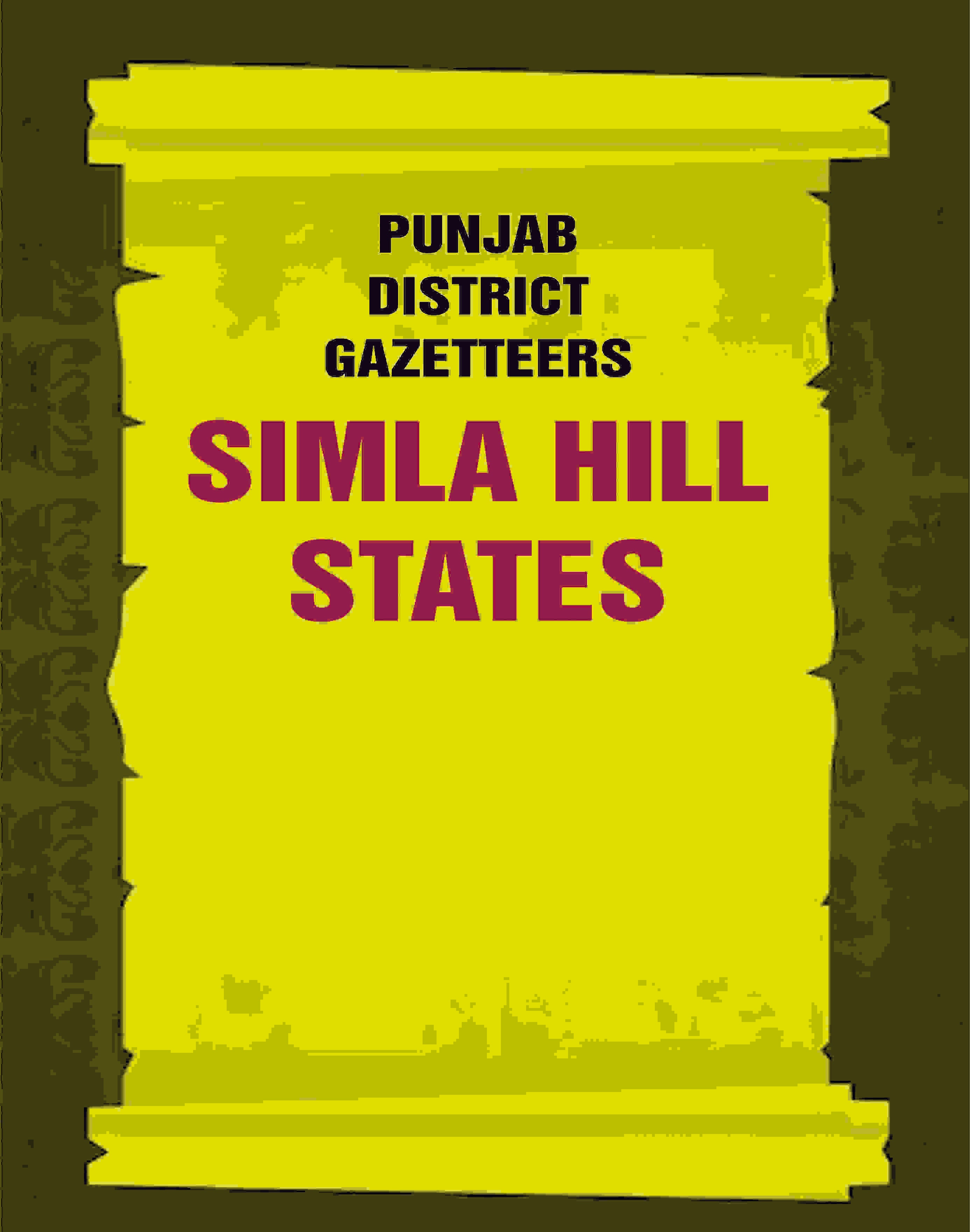 Punjab District Gazetteers: Simla Hill States 35th - Gyan Books - Distacart