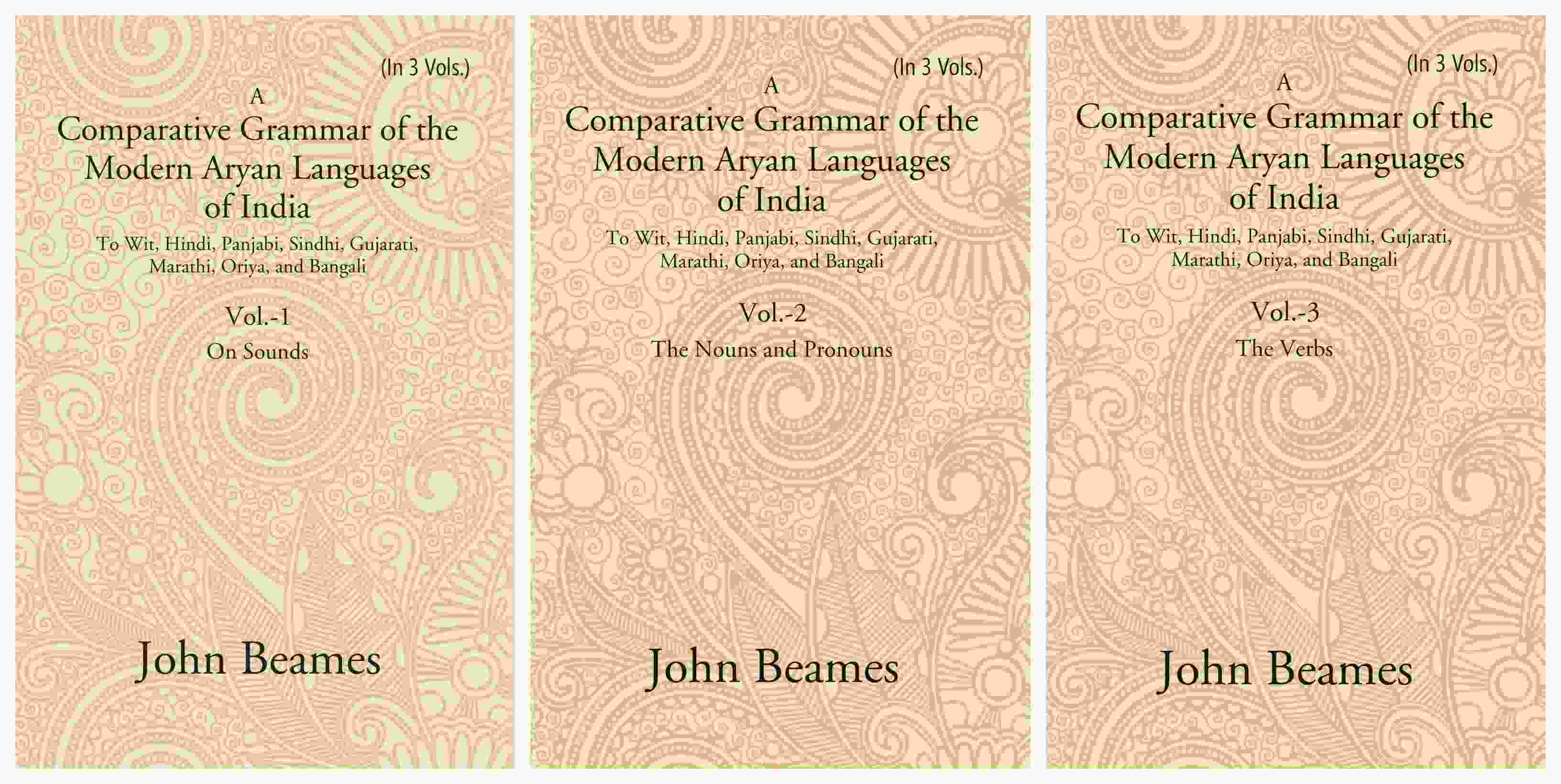A Comparative Grammar Of The Modern Aryan Languages Of India: To Wit, Hindi, Panjabi, Sindhi, 3 Vols. Set - Gyan Books - Distacart