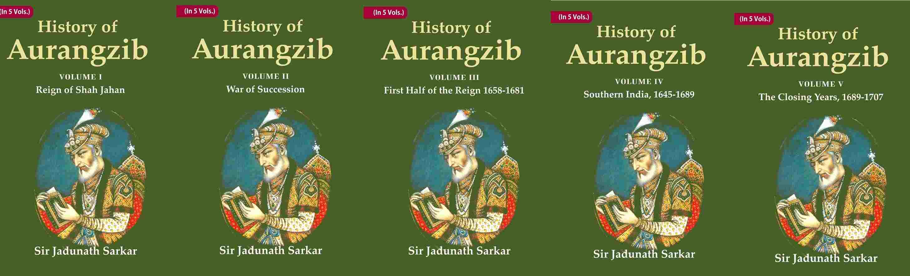 History of Aurangzib 5 Vols. Set - Gyan Books - Distacart